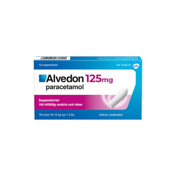 Alvedon, suppositorium 125 mg, 10 st