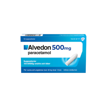 Alvedon, suppositorium 500 mg, 10 st