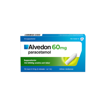 Alvedon, suppositorium 60 mg, 10 st