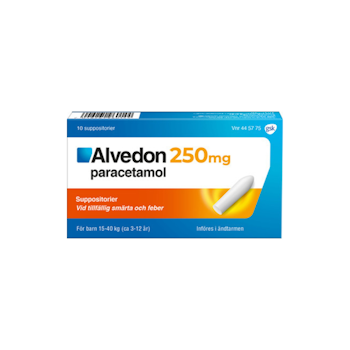 Alvedon, suppositorium 250 mg, 10 st