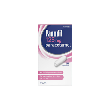 Panodil, suppositorium 125 mg, 10 st