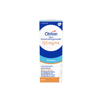 Otrivin utan konserveringsmedel, nässpray, lösning 0,5 mg/ml, 10 ml