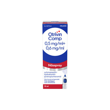Otrivin Comp, nässpray, lösning 0,5 mg/ml + 0,6 mg/ml, 10 ml