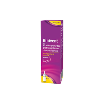 Rinivent, nässpray, lösning 21 mikrogram/dos STADA Nordic ApS, 180 doser