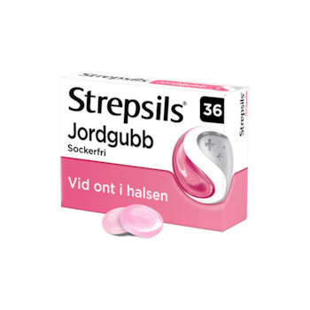 Strepsils Jordgubb, sugtablett, 36 st