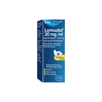 Lomudal, ögondroppar, lösning 20 mg/ml, 5 ml