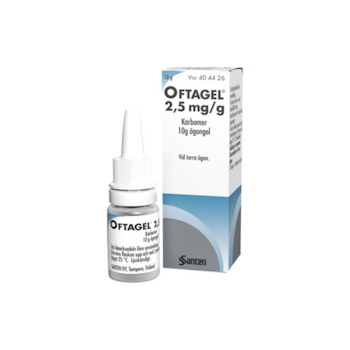 Oftagel, ögongel 2,5 mg/g, 10 g