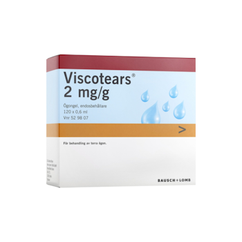 Viscotears, ögongel i endosbehållare 2 mg/g, 120 X 0,6 ml