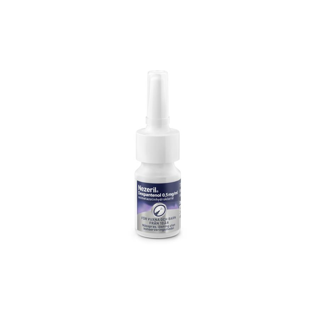 Nezeril Dexpantenol, nässpray, lösning 0,5 mg/ml, 7,5 ml