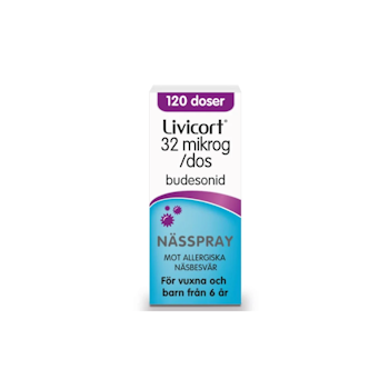 Livicort, nässpray, suspension 32 mikrogram/dos McNeil Sweden AB, 120 doser