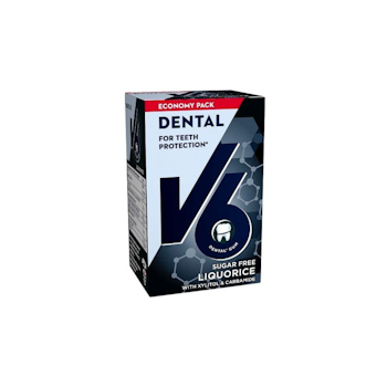 V6 DENTAL CARE LIQUORICE 70GX12