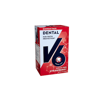 V6 DENTAL CARE STRAWBERRY 70GX12