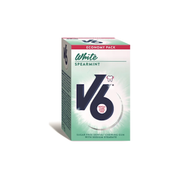V6 WHITE SPEARMINT 72G