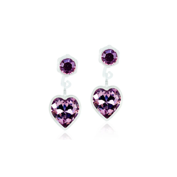 ÖRHÄNGE MP HEART LIGHT AMETHYST 4/6