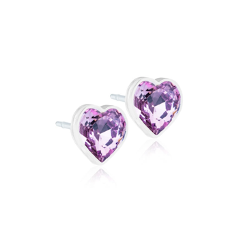 ÖRHÄNGE MP HEART LIGHT AMETHYST 6MM
