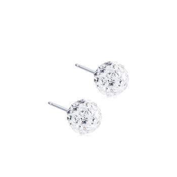 ÖRHÄNGE NT CRYSTAL BALL WHITE 6MM