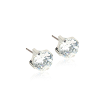 ÖRHÄNGE ST TIFFANY CZ WHITE 7MM
