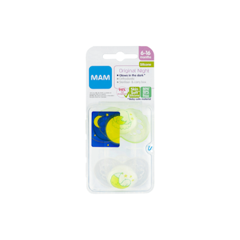 MAM NIGHT 6-16M SILK TEAT 2ST