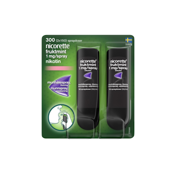 NICORETTE FRUKTMINT SPRAY2X150 1MG