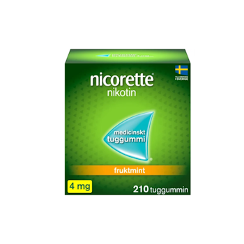 NICORETTE TUGG FRUKTMINT 4MG  210ST