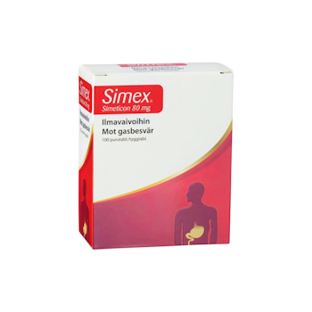 SIMEX TUGGTABL SIMETIKON 80MG 100ST