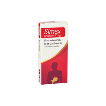 SIMEX TUGGTABL SIMETIKON 80MG 20ST