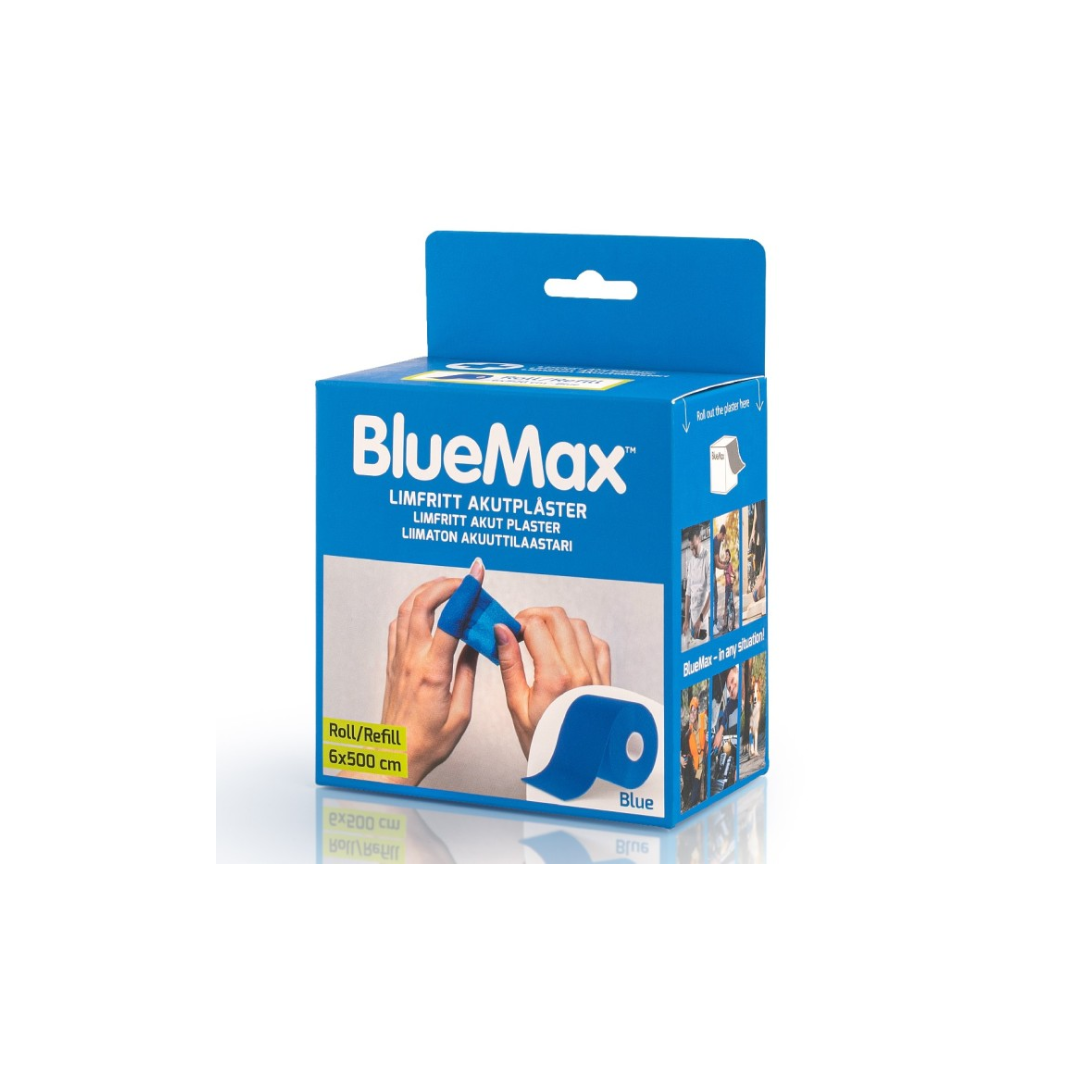 BLUE MAX PLÅSTER REFILL BLÅ 6X500CM