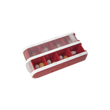 PILL BOX PILLERFÖRVARING RÖD
