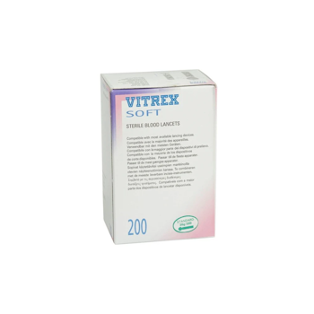 VITREX SOFT LANCETTER 30G 200ST