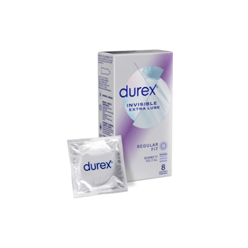 INVISIBLE EXTRA LUBE KONDOMER 8 ST.