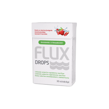 FLUX DROPS JORDGUBB/RABARB 30ST