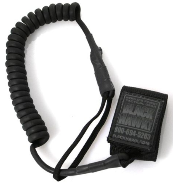 Blackhawk Tactical Pistol Lanyard - Coiled Black
