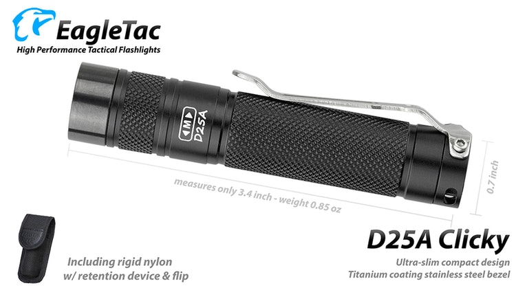 EAGTAC D25A 190LM 1xAA Polisficklampa