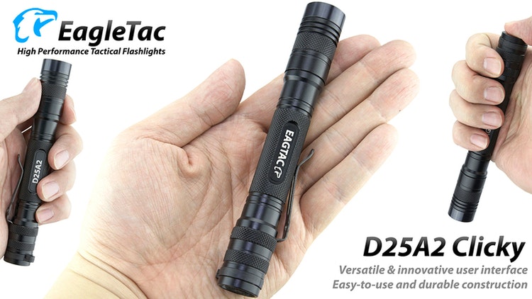 EAGTAC D25A2 436 LM, 2xAA Polisficklampa