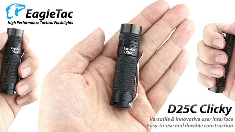 EAGTAC D25C 408 LM 1xCR123 Polisficklampa