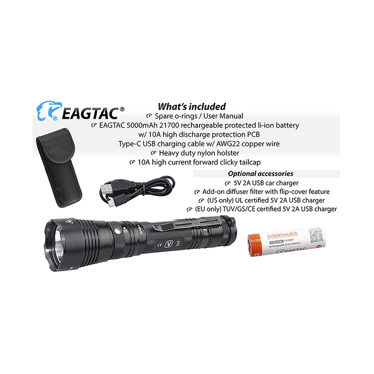 EAGTAC G3V Pro XHP70.2 LED 3200 Lumen