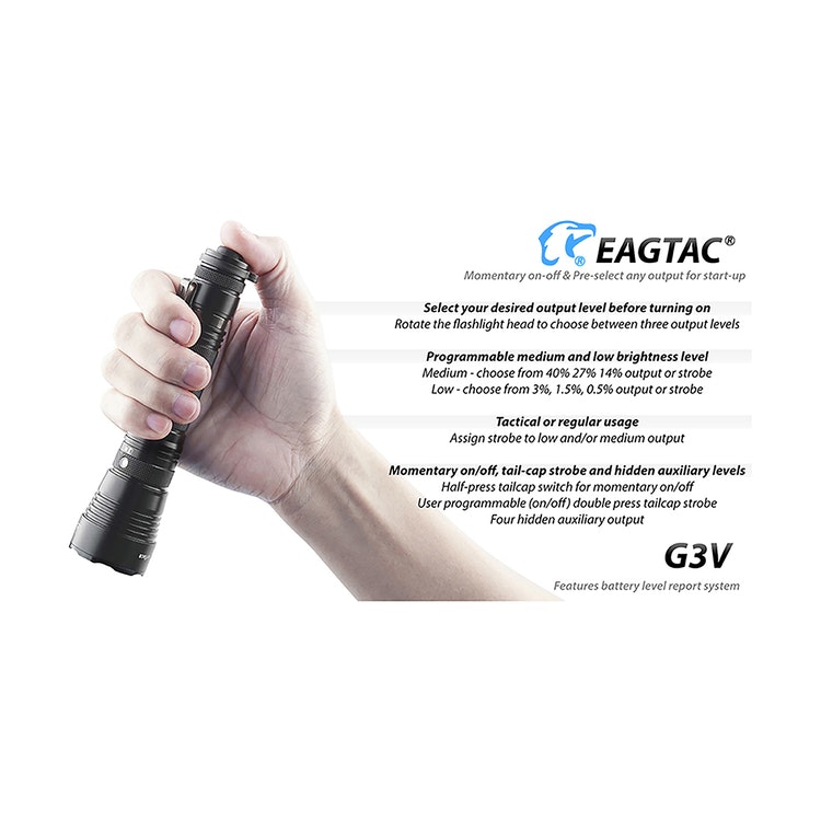 EAGTAC G3V Pro XHP70.2 LED 3200 Lumen