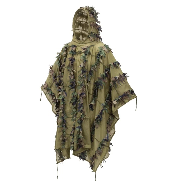 HELIKON-TEX LEAF GHILLIE PONCHO® - US WOODLAND
