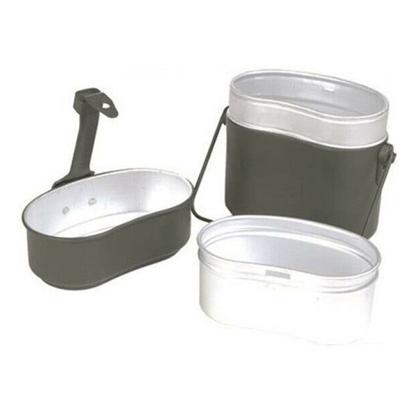 MIL-TEC by STURM German Army Genuine 3-pcs Mess kit Aluminium Canteen