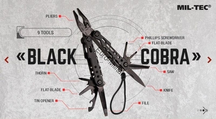 MIL-TEC by STURM BLACK COBRA Multiverktyg