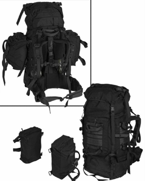 MIL-TEC by STURM BACKPACK ′TEESAR®′ 100 LITER Vandringsryggsäck - Svart