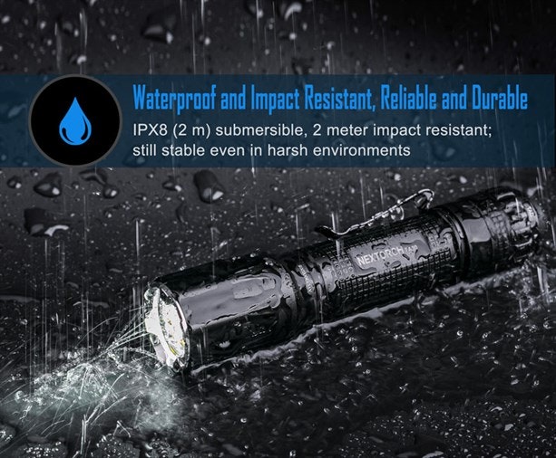 NEXTORCH TA30 One-Step-Strobe Tactical Flashlight 1100 LM
