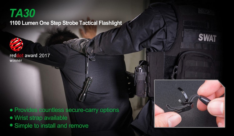 NEXTORCH TA30 One-Step-Strobe Tactical Flashlight 1100 LM