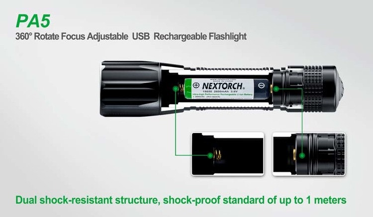NEXTORCH PA5 Tactical Flashlight 660 Lumens