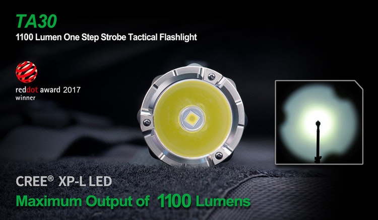 NEXTORCH TA30 One-Step-Strobe Tactical Flashlight 1100 LM