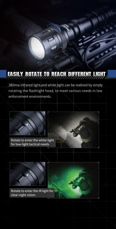 NEXTORCH WL50 IR Weapon Flashlight - Vapenlampa 860LM