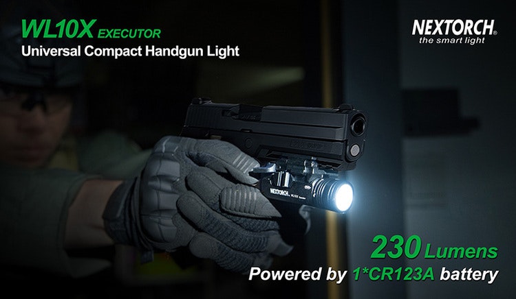 NEXTORCH WL10X Universal Handgun Light - Vapenlampa 230LM