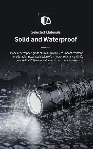 NEXTORCH P80 Tactical Flashlight 1300 Lumens