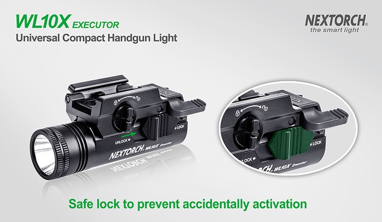NEXTORCH WL10X Universal Handgun Light - Vapenlampa 230LM