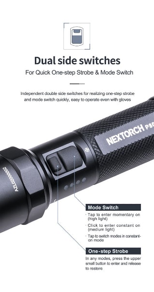 NEXTORCH P80 Tactical Flashlight 1300 Lumens